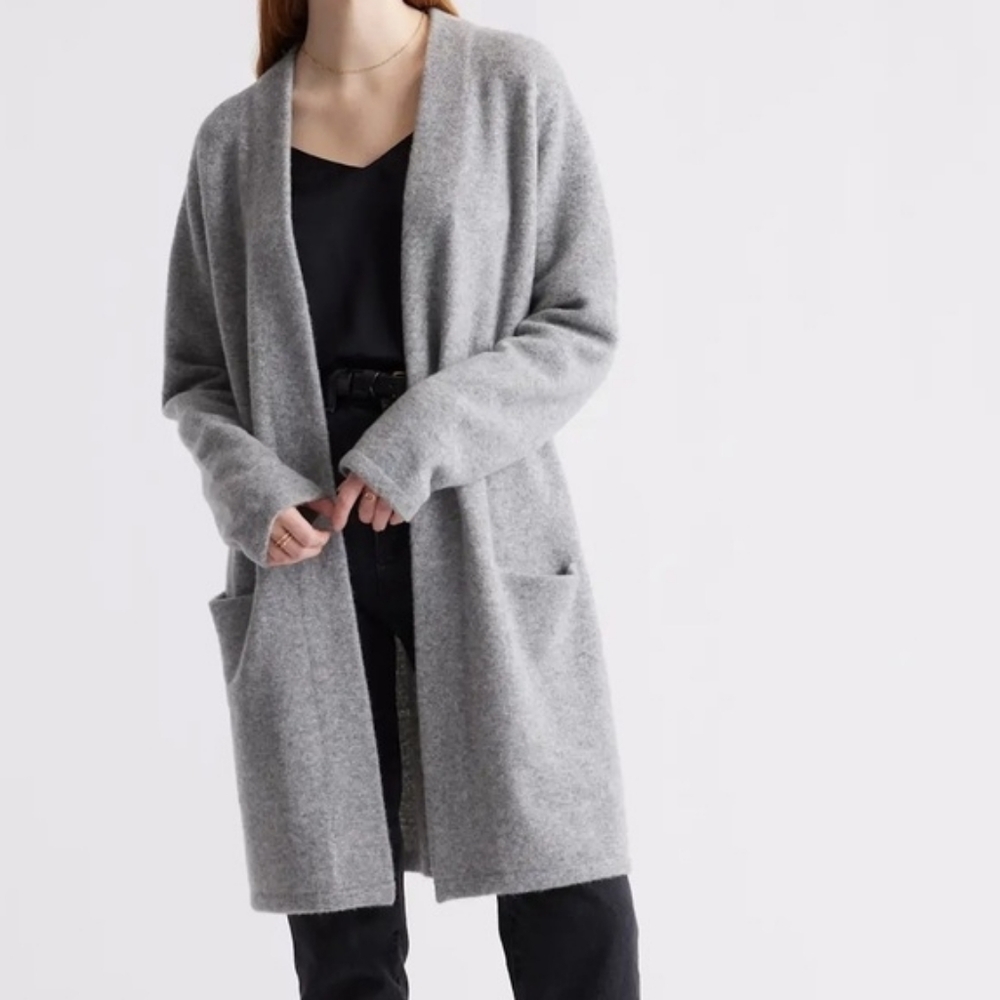 Quince Superfine Merino Wool Sweater Coat Women's Size Small